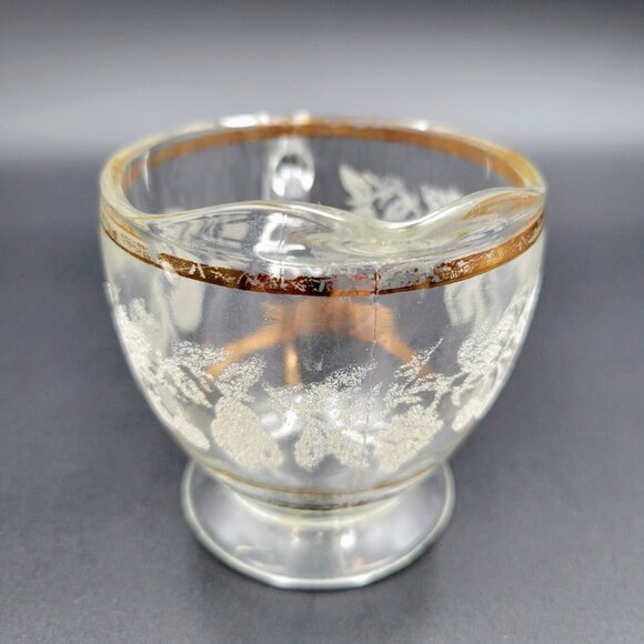 Vintage Creamers Frosted Grape & Leaf Gold Set Of 3 Creamer Syrup Condiment - Picture 5 of 16